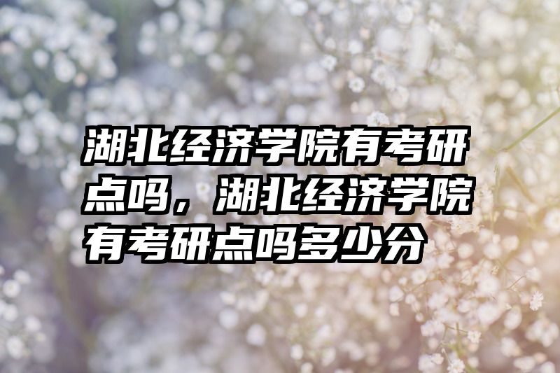 湖北经济学院有考研点吗，湖北经济学院有考研点吗多少分