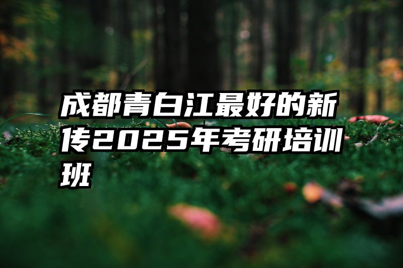 成都青白江最好的新传2025年考研培训班