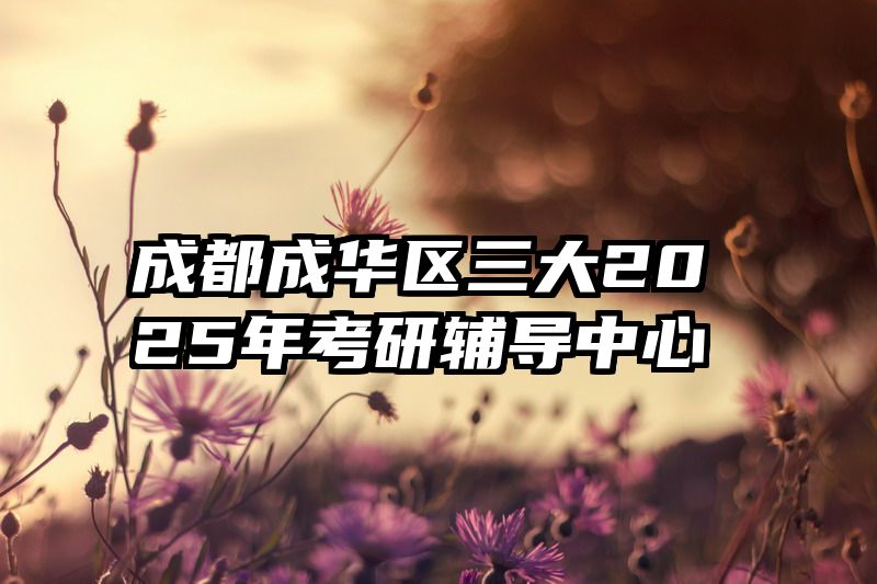 成都成华区三大2025年考研辅导中心