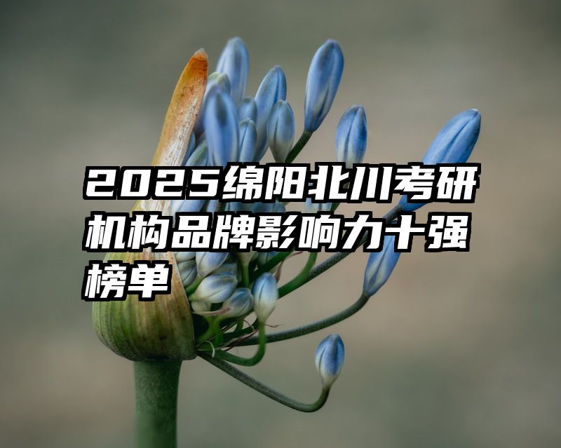 2025绵阳北川考研机构品牌影响力十强榜单