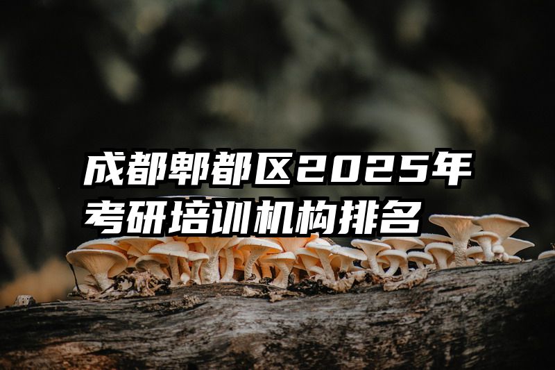 成都郫都区2025年考研培训机构排名