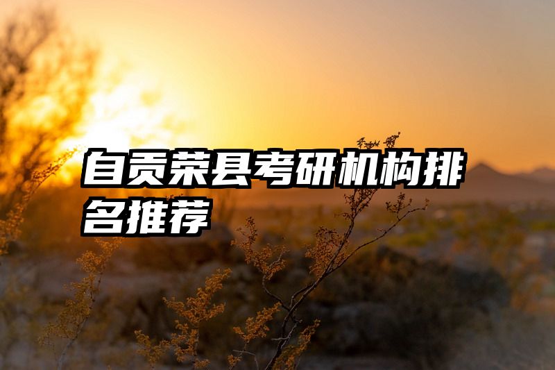 自贡荣县考研机构排名推荐