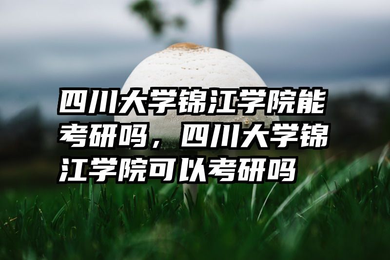 四川大学锦江学院能考研吗，四川大学锦江学院可以考研吗