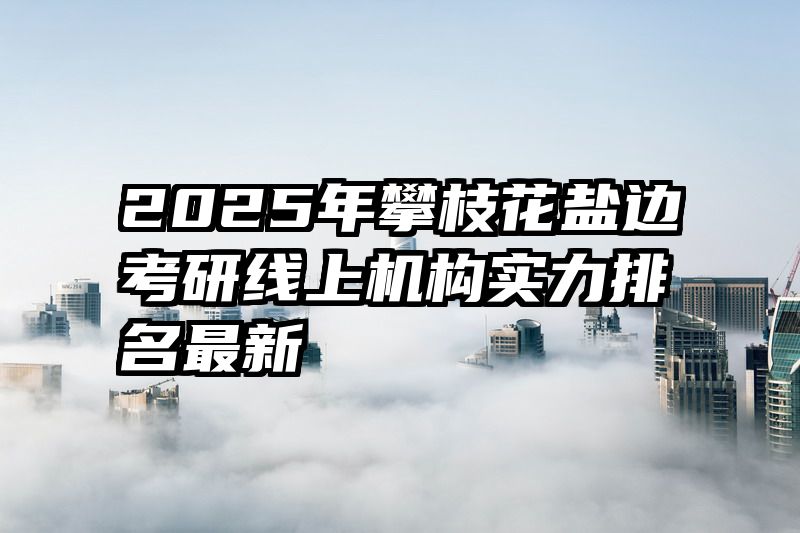 2025年攀枝花盐边考研线上机构实力排名最新