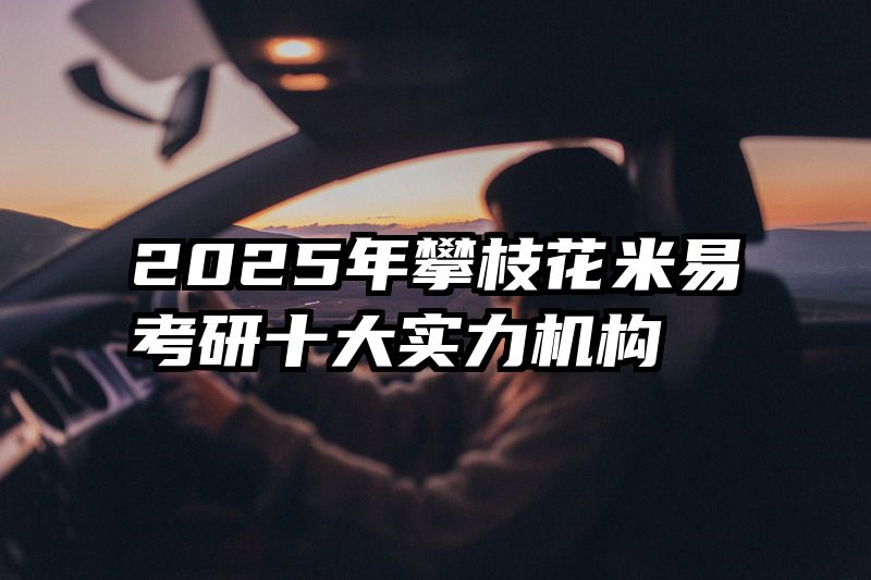 2025年攀枝花米易考研十大实力机构