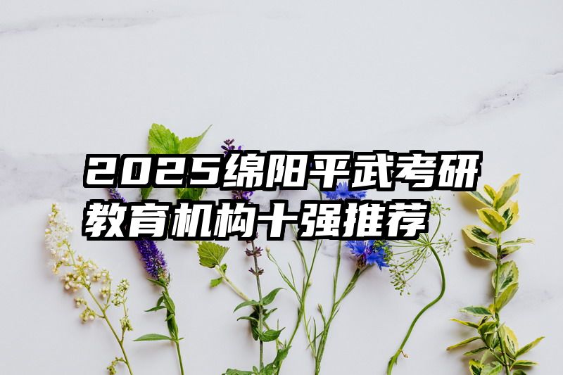 2025绵阳平武考研教育机构十强推荐