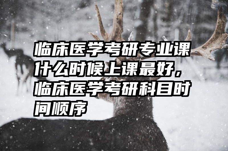 临床医学考研专业课什么时候上课最好，临床医学考研科目时间顺序