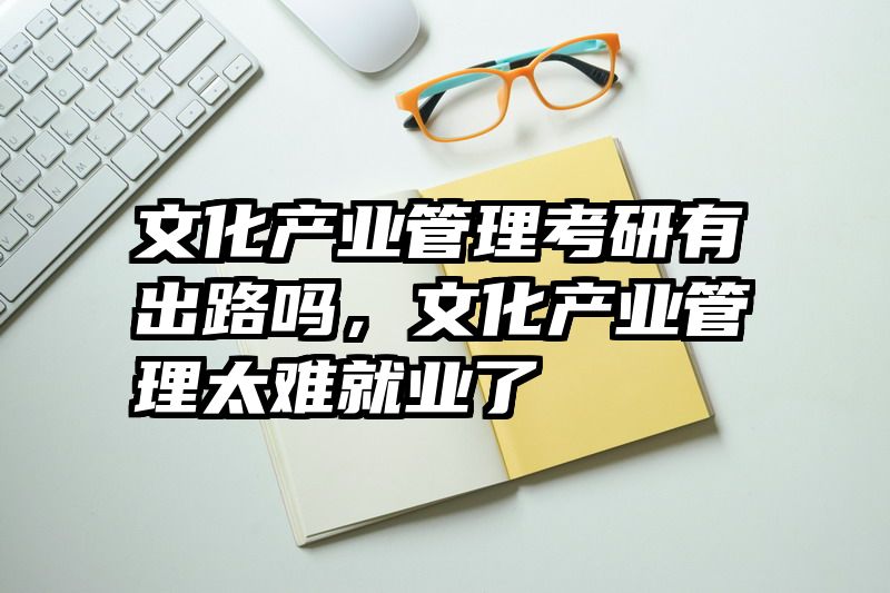 文化产业管理考研有出路吗，文化产业管理太难就业了