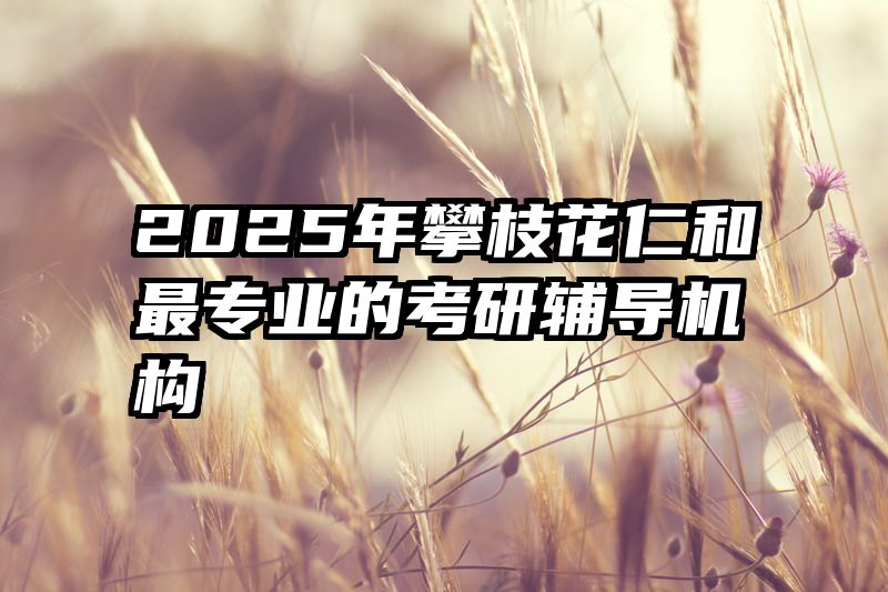 2025年攀枝花仁和最专业的考研辅导机构
