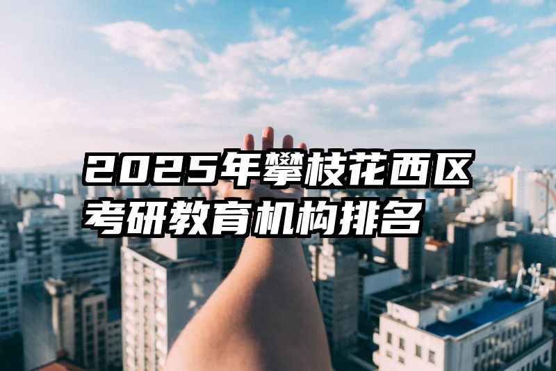 2025年攀枝花西区考研教育机构排名