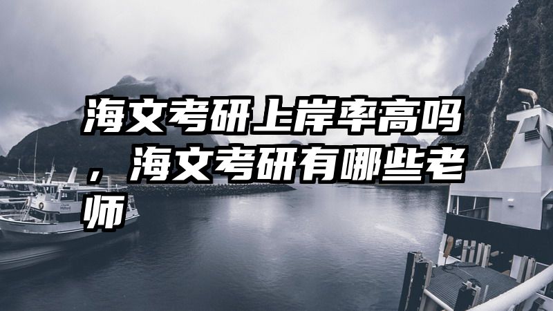 海文考研上岸率高吗，海文考研有哪些老师