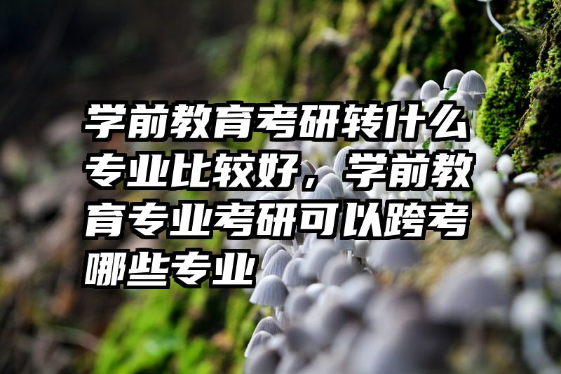 学前教育考研转什么专业比较好，学前教育专业考研可以跨考哪些专业