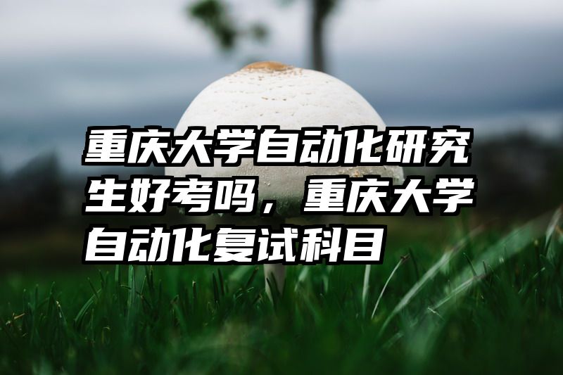 重庆大学自动化研究生好考吗,重庆大学自动化复试科目