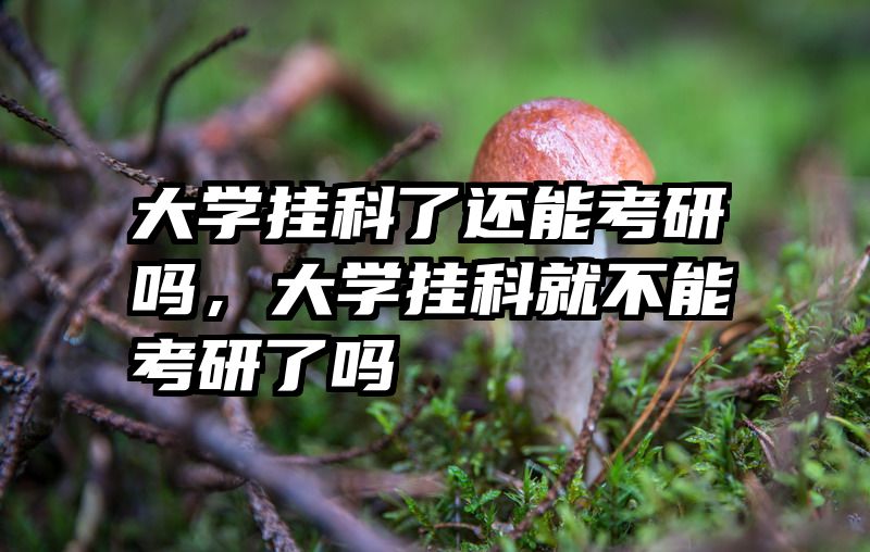 大学挂科了还能考研吗，大学挂科就不能考研了吗