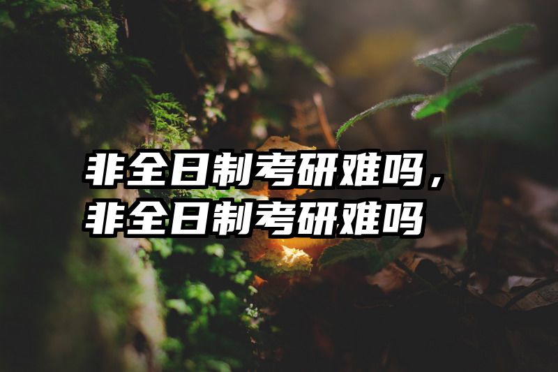 非全日制考研难吗，非全日制考研难吗