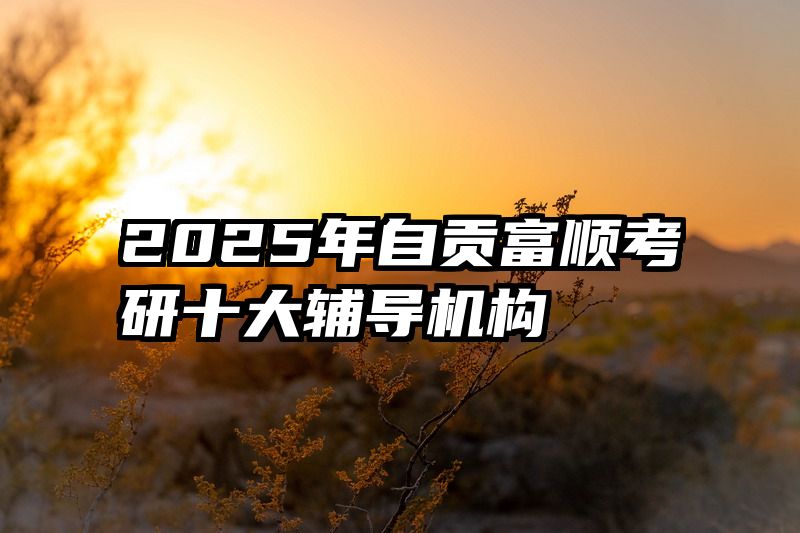 2025年自贡富顺考研十大辅导机构