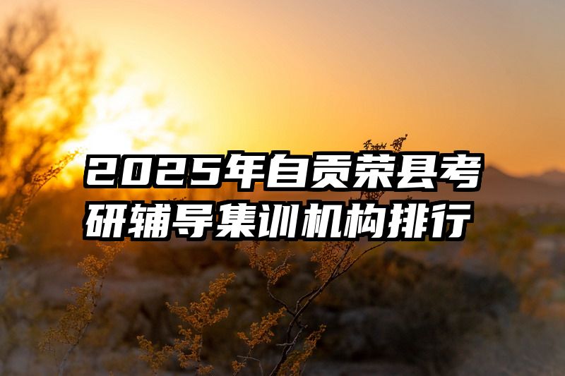 2025年自贡荣县考研辅导集训机构排行