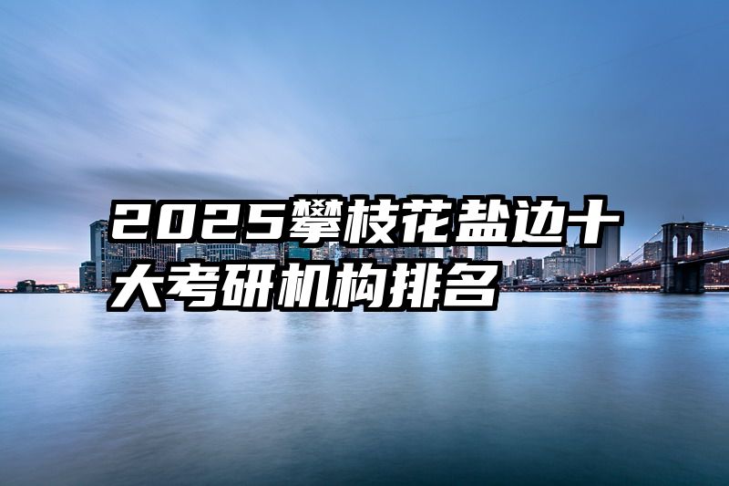 2025攀枝花盐边十大考研机构排名