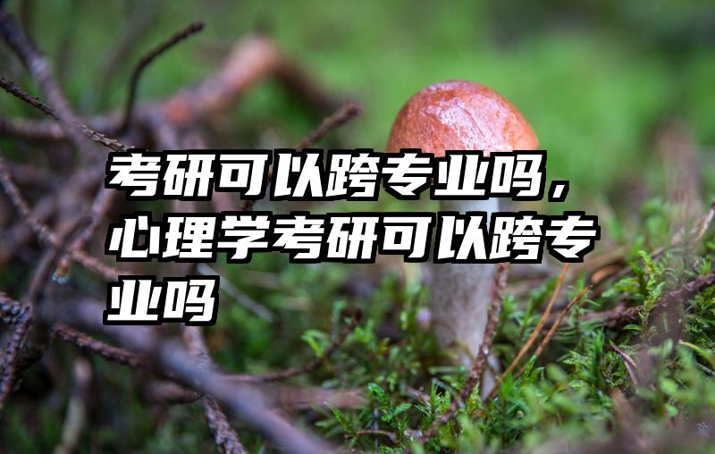 考研可以跨专业吗，心理学考研可以跨专业吗