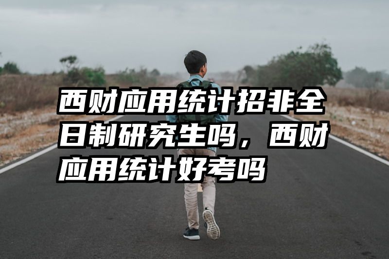 西财应用统计招非全日制研究生吗，西财应用统计好考吗