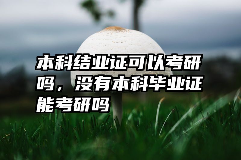本科结业证可以考研吗，没有本科毕业证能考研吗