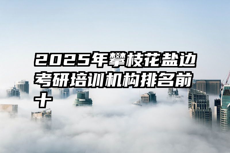 2025年攀枝花盐边考研培训机构排名前十