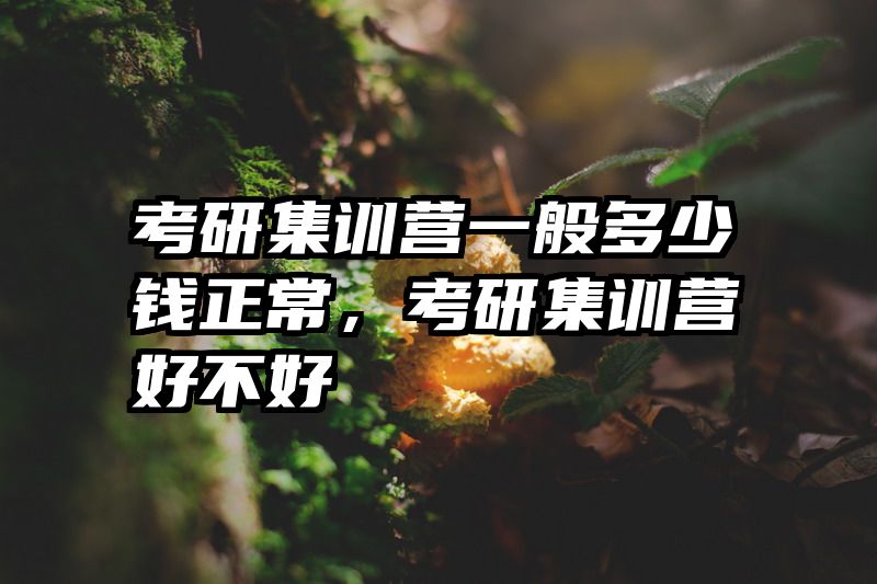 考研集训营一般多少钱正常,考研集训营好不好