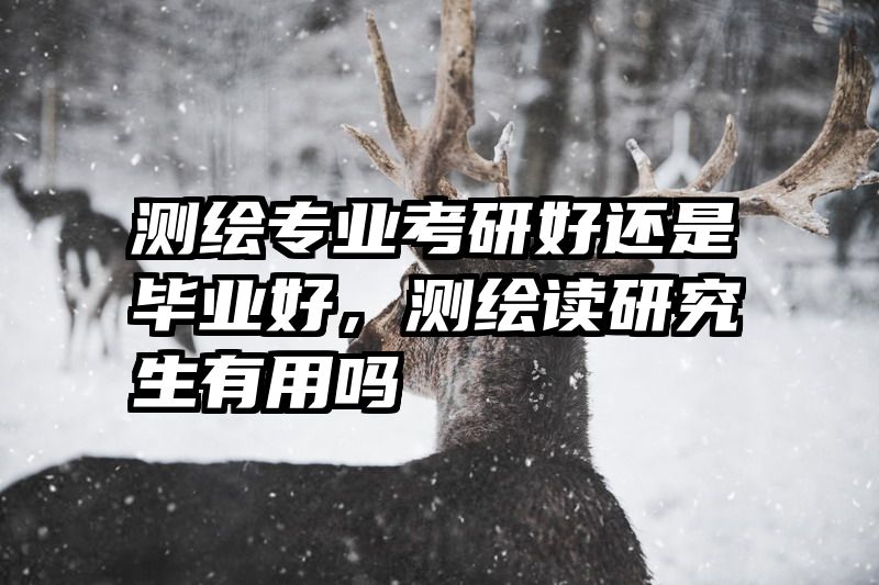 测绘专业考研好还是毕业好，测绘读研究生有用吗