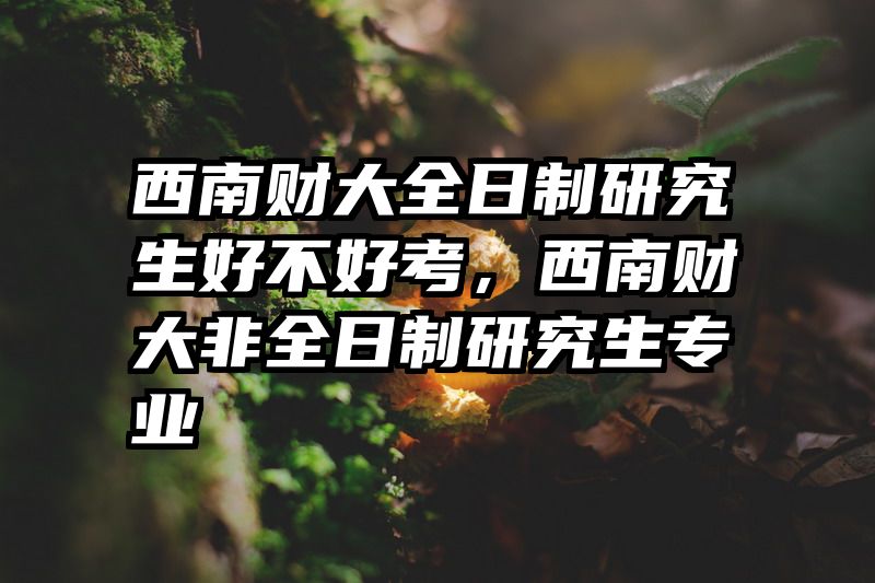 西南财大全日制研究生好不好考,西南财大非全日制研究生专业