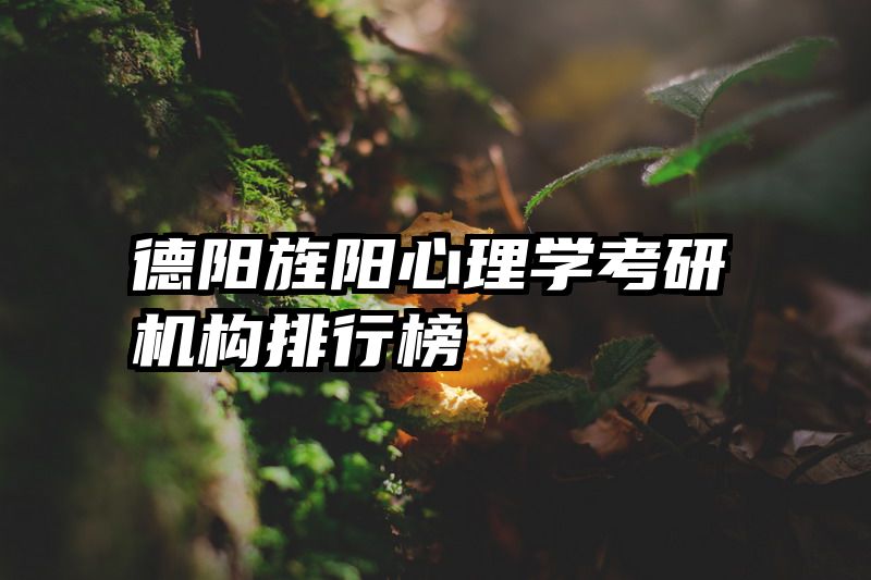 德阳旌阳心理学考研机构排行榜