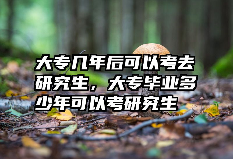 大专几年后可以考去研究生，大专毕业多少年可以考研究生