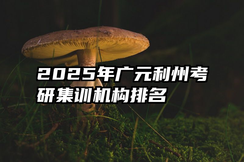 2025年广元利州考研集训机构排名