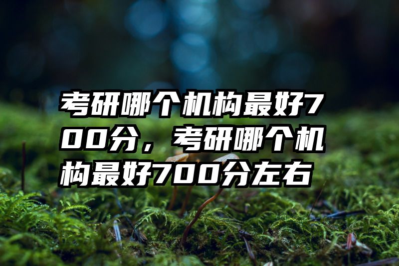 考研哪个机构最好700分，考研哪个机构最好700分左右