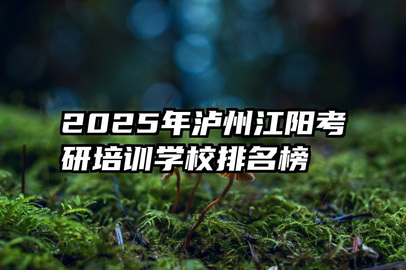 2025年泸州江阳考研培训学校排名榜