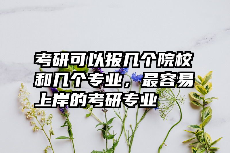 考研可以报几个院校和几个专业，最容易上岸的考研专业