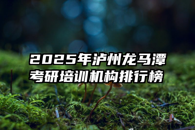 2025年泸州龙马潭考研培训机构排行榜