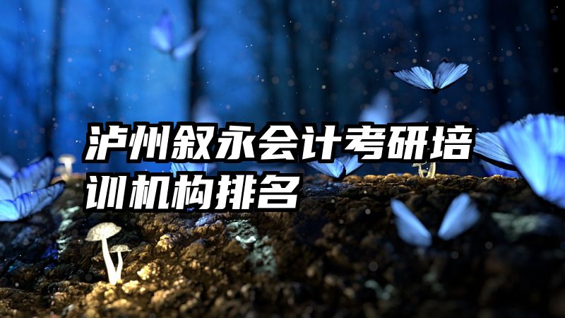 泸州叙永会计考研培训机构排名