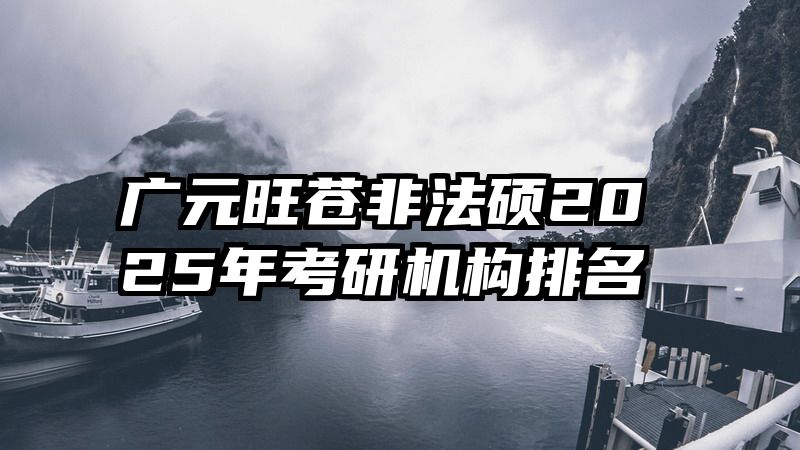 广元旺苍非法硕2025年考研机构排名