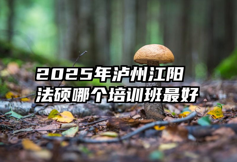 2025年泸州江阳法硕哪个培训班最好