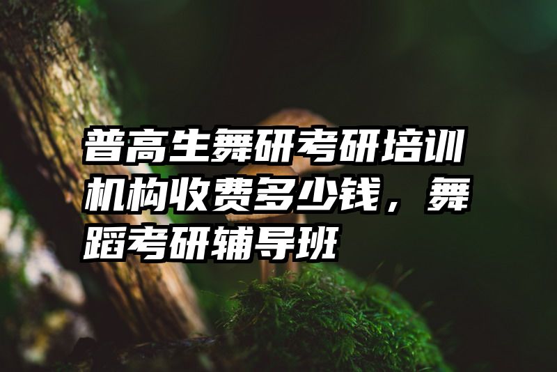 普高生舞研考研培训机构收费多少钱，舞蹈考研辅导班