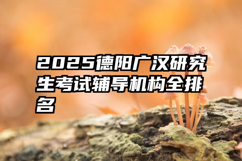 2025德阳广汉研究生考试辅导机构全排名