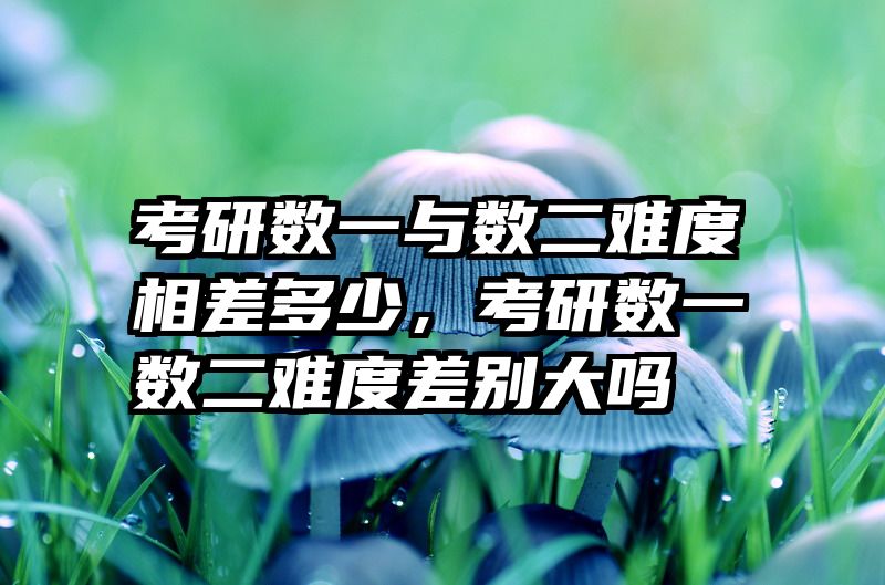 考研数一与数二难度相差多少,考研数一数二难度差别大吗