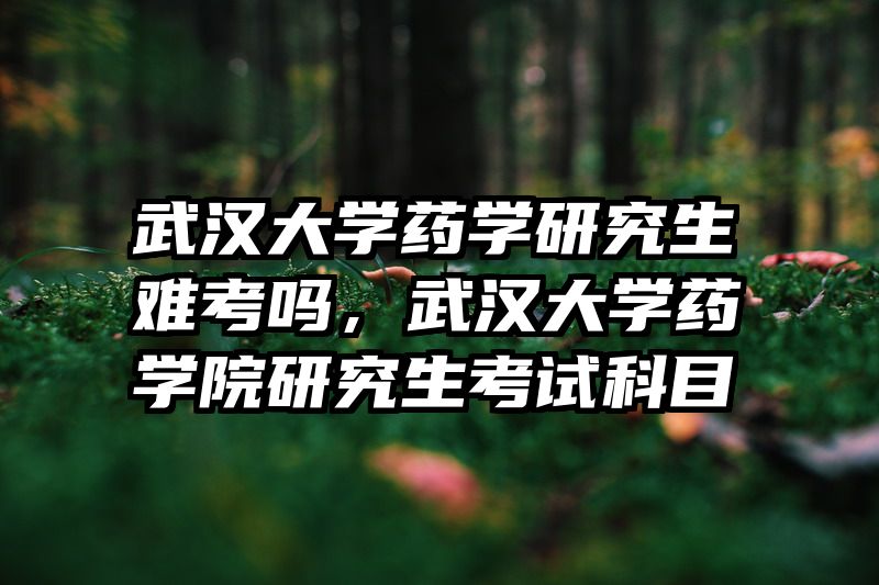 武汉大学药学研究生难考吗，武汉大学药学院研究生考试科目