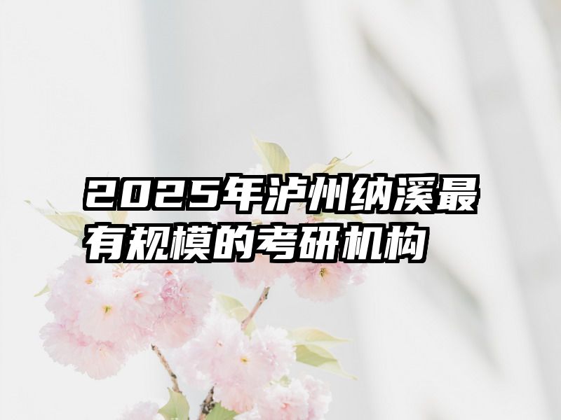 2025年泸州纳溪最有规模的考研机构