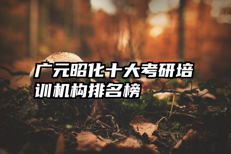 广元昭化十大考研培训机构排名榜