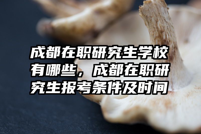 成都在职研究生学校有哪些，成都在职研究生报考条件及时间