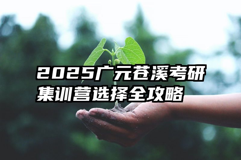 2025广元苍溪考研集训营选择全攻略