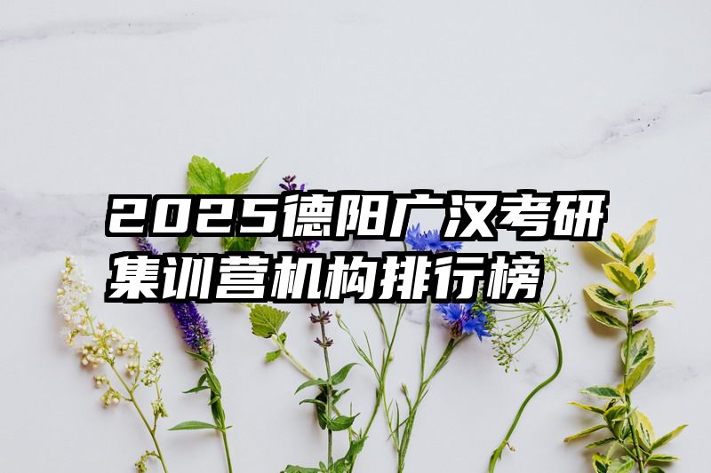 2025德阳广汉考研集训营机构排行榜