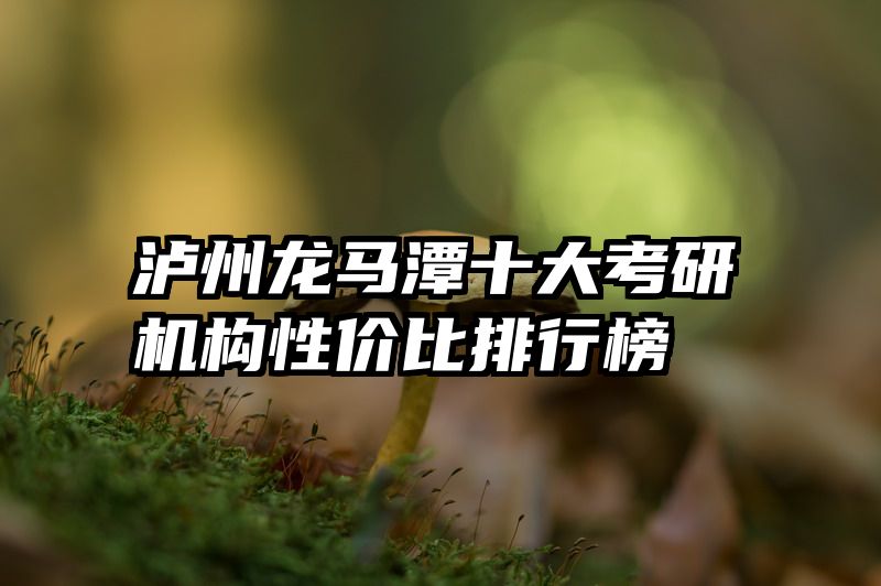泸州龙马潭十大考研机构性价比排行榜