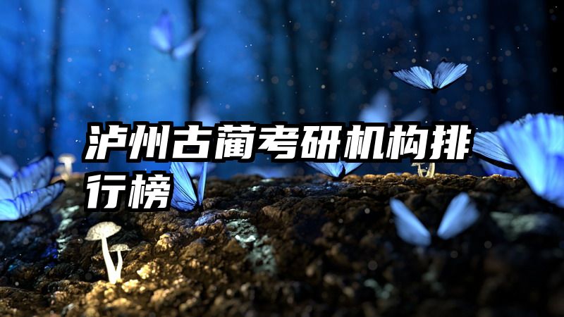 泸州古蔺考研机构排行榜